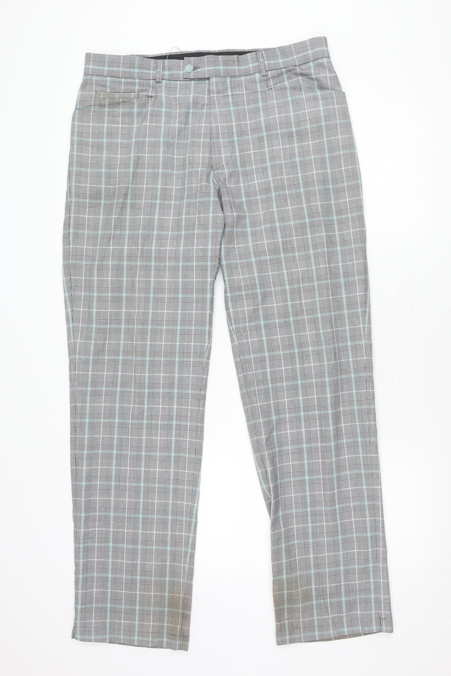 Stromberg Men's Grey Check Trousers 36L Business Style