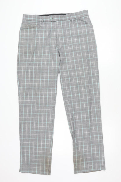Stromberg Men's Grey Check Trousers 36L Business Style