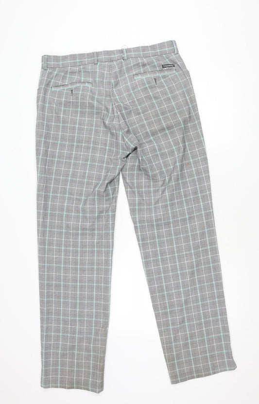 Stromberg Men's Grey Check Trousers 36L Business Style
