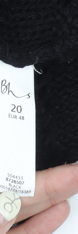 Womens UK Size 20 BHS Black Cardigan Jumper