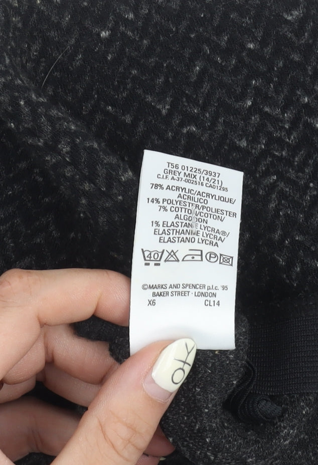 Marks and Spencer Women's Grey Pencil Skirt Size 14