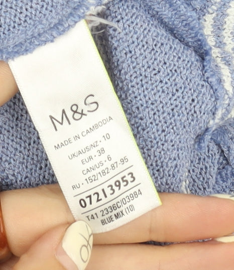 Womens UK Size 10 Marks and Spencer Blue  Polo