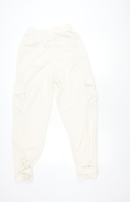 Adidas Unisex White Jogger Trousers - Large