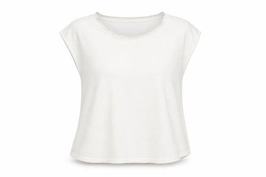 Womens UK Size L Mango Ivory Jersey Blouse