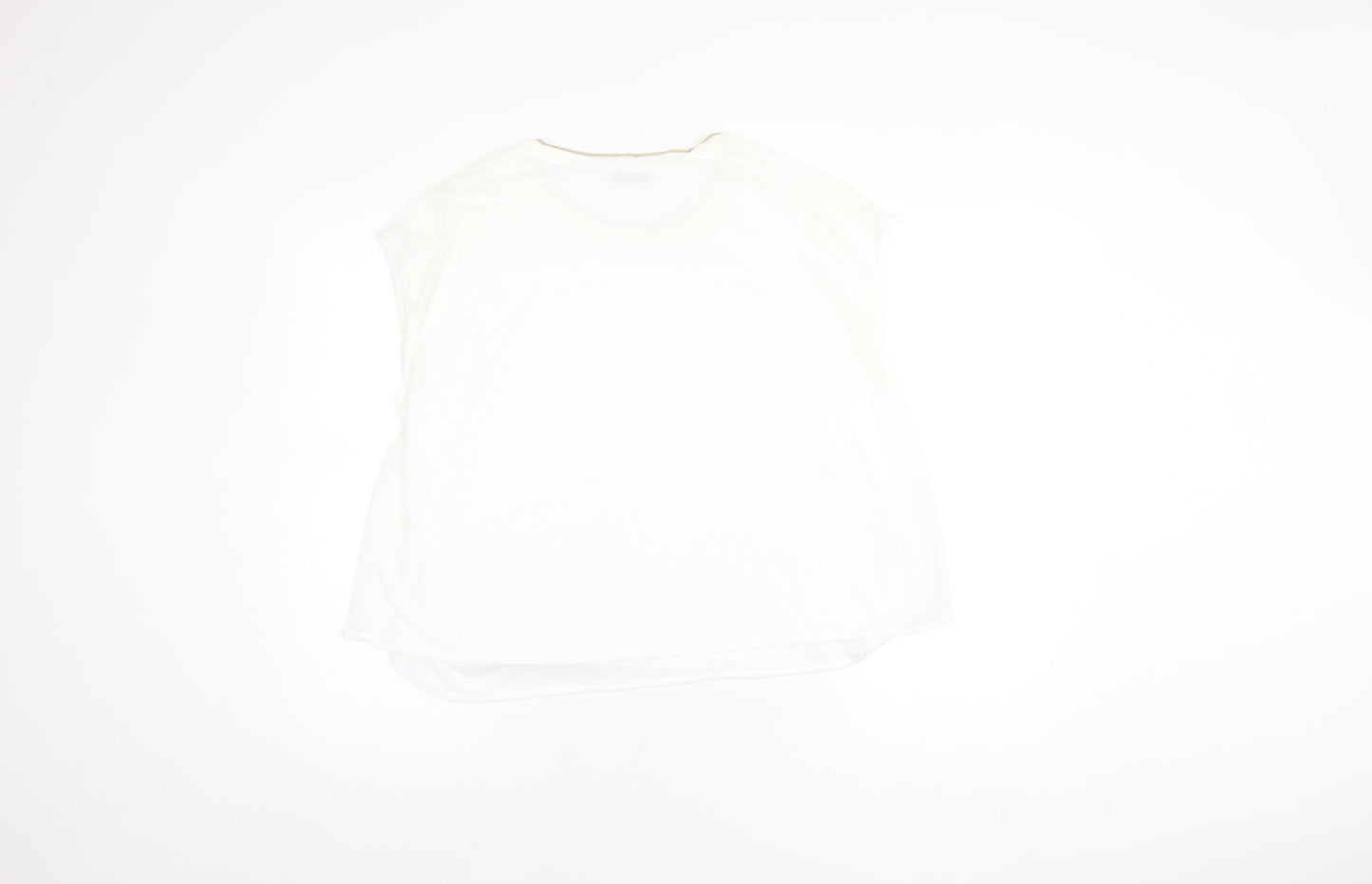 Womens UK Size L Mango Ivory Jersey Blouse