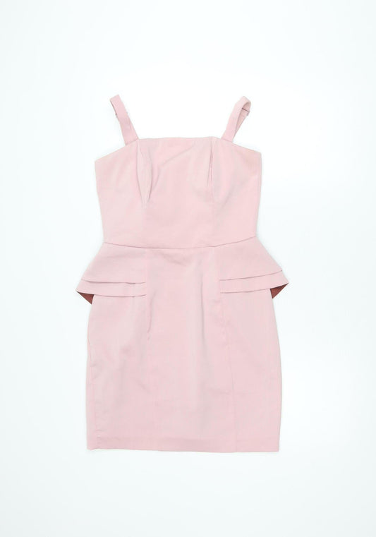 H&M Women's Pink Strappy Dress Size 10
