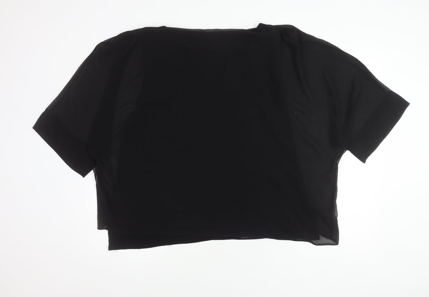 Womens UK Size XL Wallis Black Basic Blouse