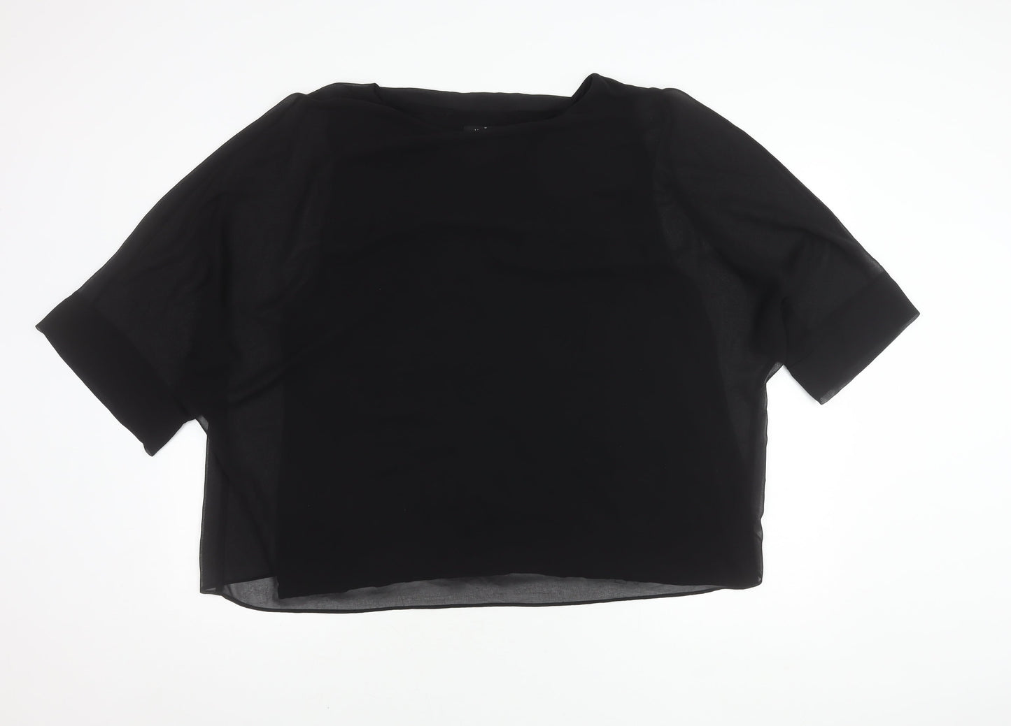 Womens UK Size XL Wallis Black Basic Blouse