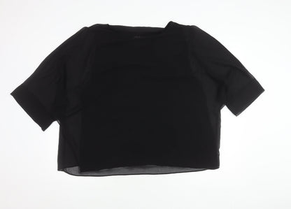 Womens UK Size XL Wallis Black Basic Blouse