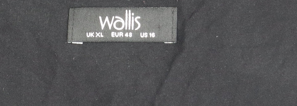 Womens UK Size XL Wallis Black Basic Blouse