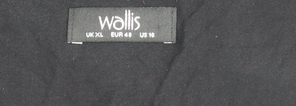 Womens UK Size XL Wallis Black Basic Blouse