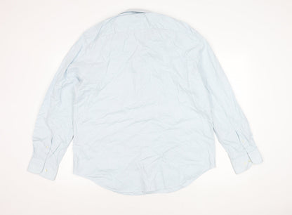Jaeger Men's Blue Slim Fit Checked Shirt 17.5