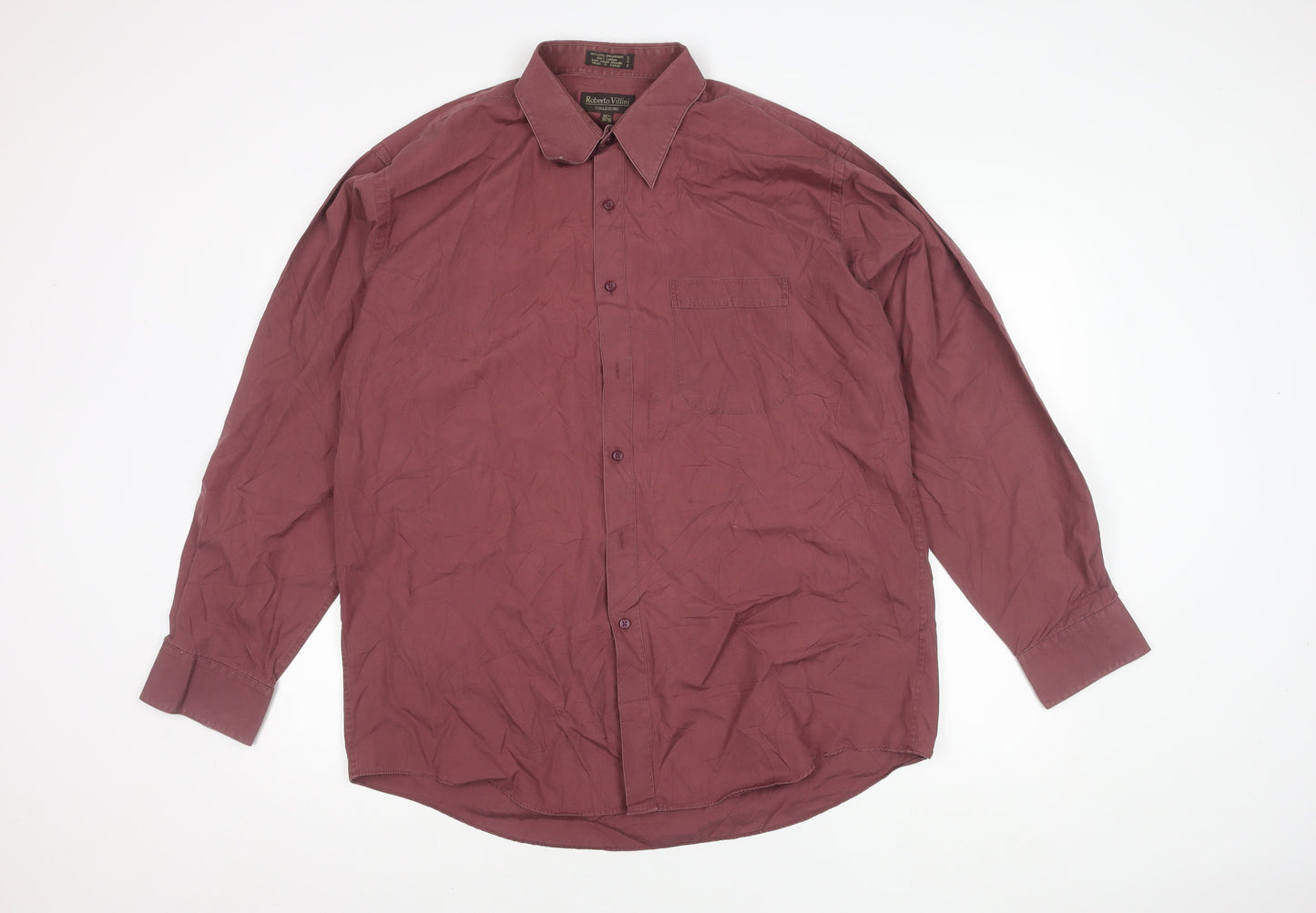 Roberto Villini Mens Multicoloured 16.5 Button-Up Shirt