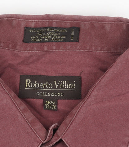 Roberto Villini Mens Multicoloured 16.5 Button-Up Shirt
