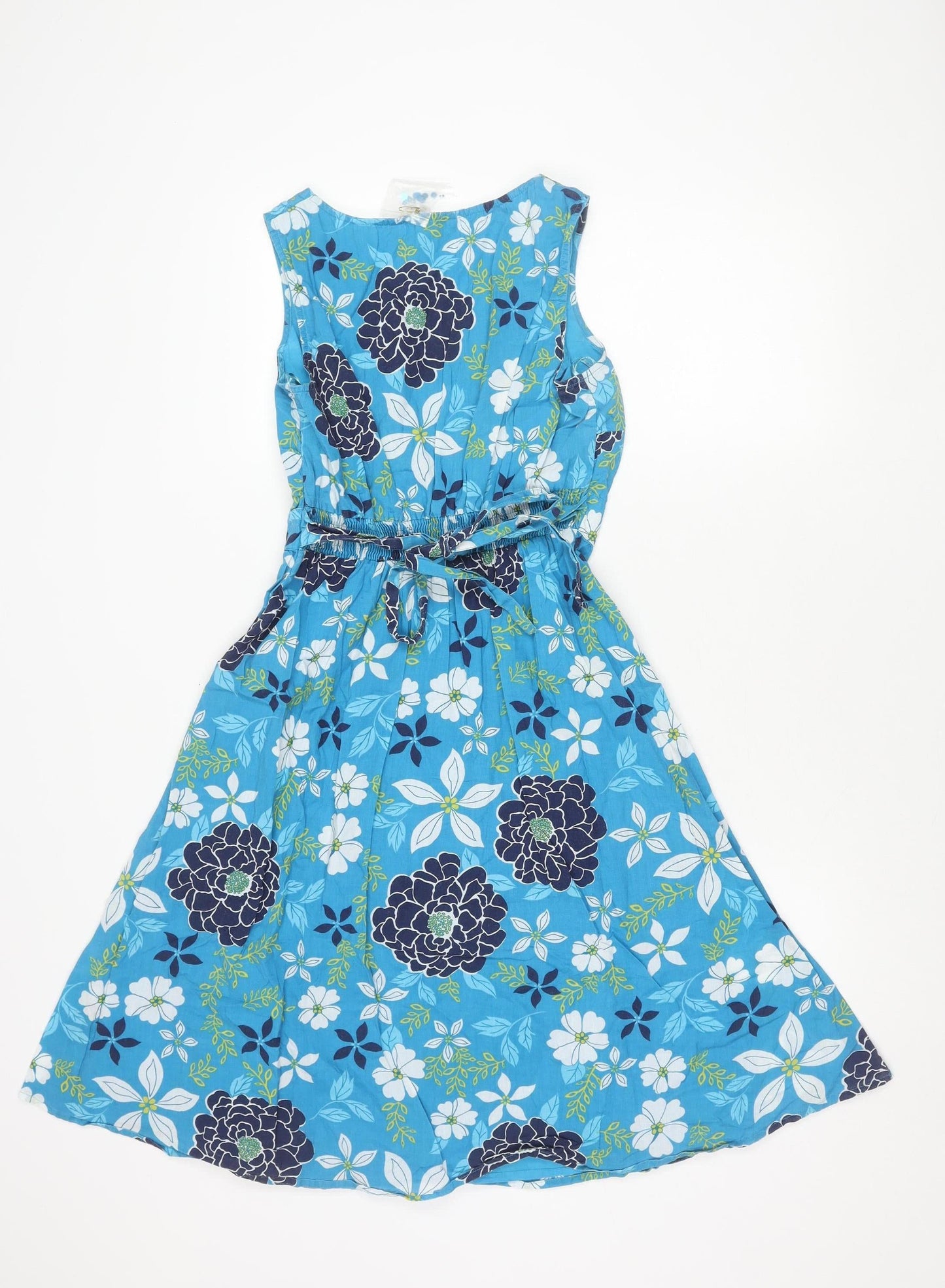 Debenhams Women's Blue Floral V-Neck Summer Dress
