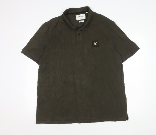 Lyle & Scott Men's Green 2XL Relaxed Fit Polo Shirt