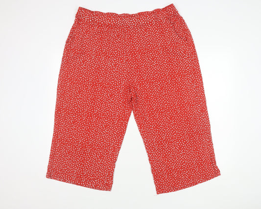 Capsule Women's Red Cropped Trousers, Size 24