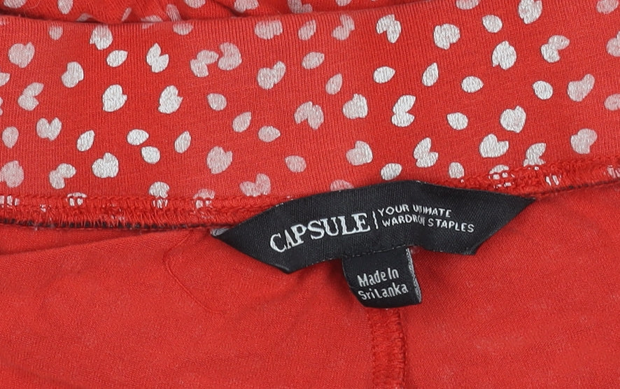 Capsule Women's Red Cropped Trousers, Size 24