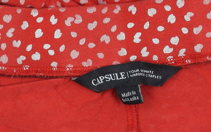 Capsule Women's Red Cropped Trousers, Size 24