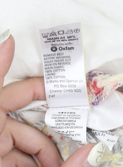 Marks and Spencer Floral Skirt Set Women Multicoloured UK 8