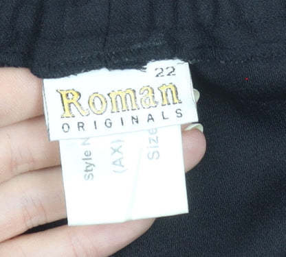 Roman Originals Black Women Trousers Size 22
