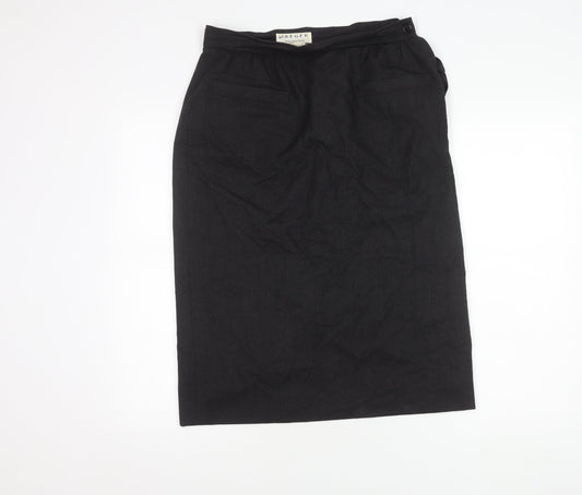 Jaeger Women's Black Wool Pencil Skirt Size 14