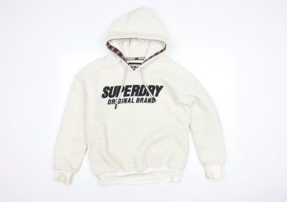 Superdry Women's White Pullover Hoodie, Size 8