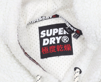Superdry Women's White Pullover Hoodie, Size 8