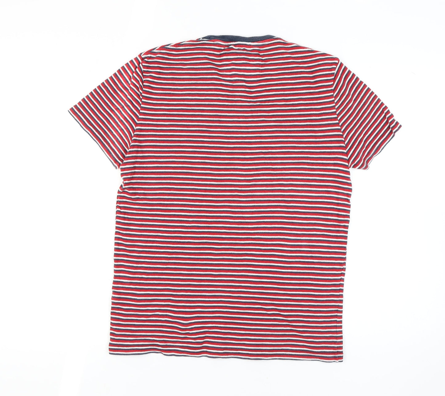 Jack Wills Men's Striped T-Shirt Small Red, Blue
