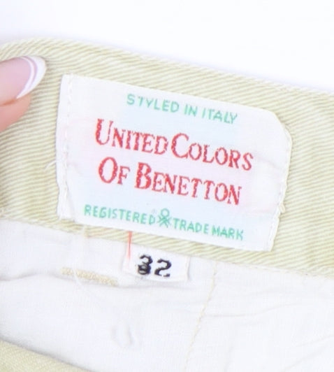 Benetton Women Beige Chino Shorts Size 4
