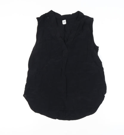 GAP Women's Black Sleeveless Blouse, Medium, Relaxed Fit