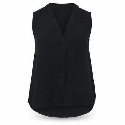 Gap Women's Black Sleeveless Blouse, Medium, Relaxed Fit
