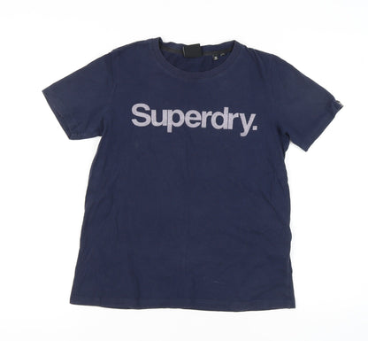 Womens UK Size 8 Superdry Blue  T-Shirt