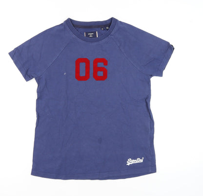 Unisex Adults UK Size 8 Superdry Blue  T-Shirt