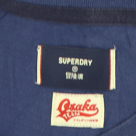 Unisex Adults UK Size 8 Superdry Blue  T-Shirt