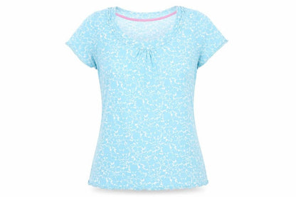 Boden Women's Blue T-Shirt Size 4 Scoop Neck