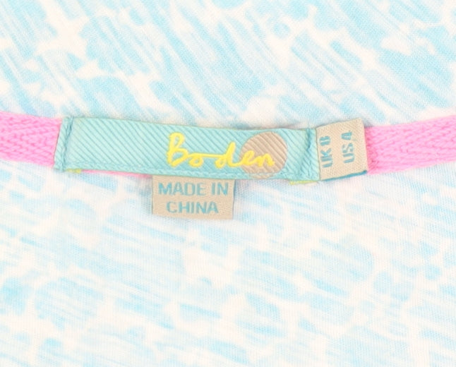 Boden Women's Blue T-Shirt Size 4 Scoop Neck