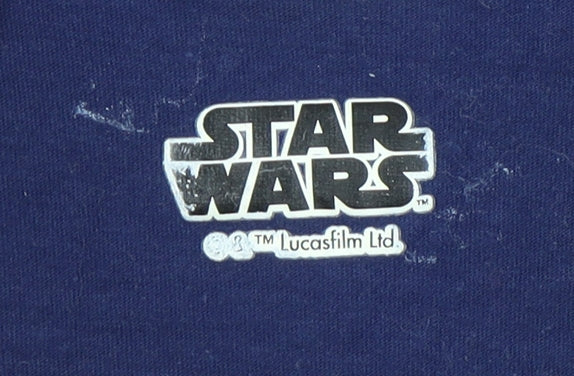 Port & Company Men's Blue Star Wars Graphic T-Shirt - Large