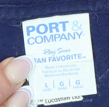 Port & Company Men's Blue Star Wars Graphic T-Shirt - Large