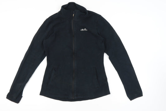 Ellesse Women's Black Zip Jacket, Size L, Logo Accent