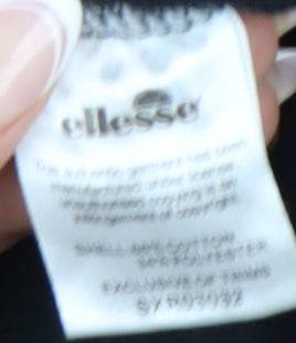 Ellesse Women's Black Zip Jacket, Size L, Logo Accent