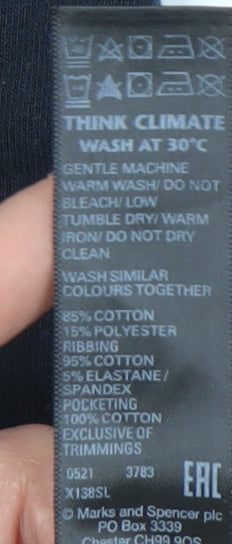 Womens UK Size 8 Marks and Spencer Relaxed Fit Jogger Black Trousers
