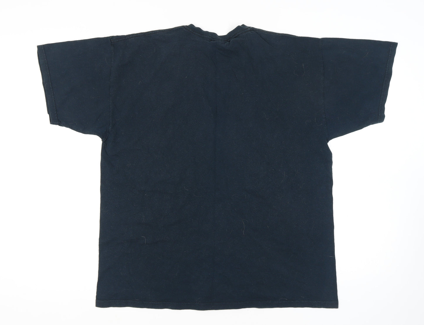YCCC Men's Black XL Cotton Sports Graphic Tee