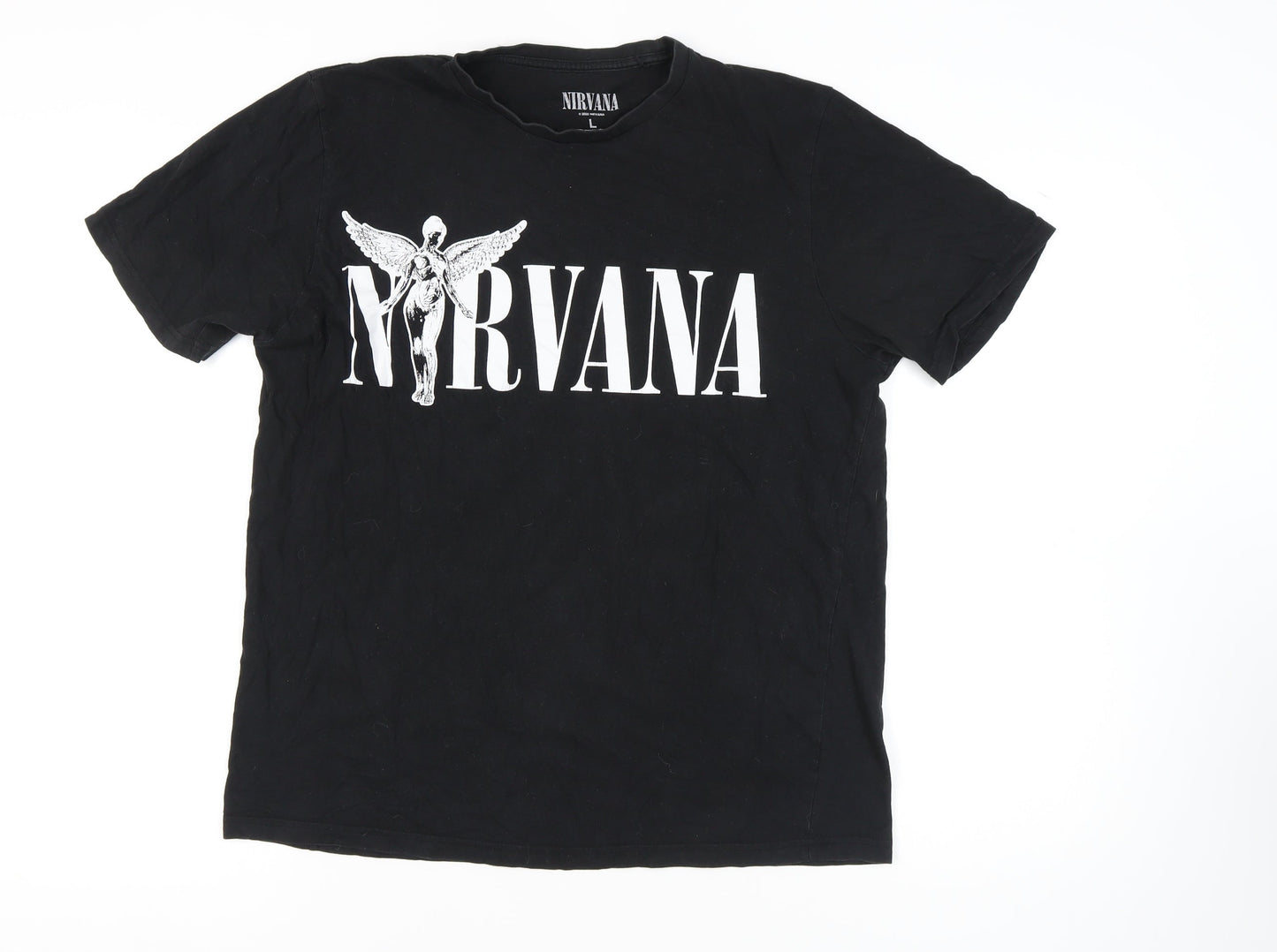Nirvana Men's Black Short Sleeve Graphic Tee L