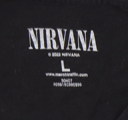 Nirvana Men's Black Short Sleeve Graphic Tee L