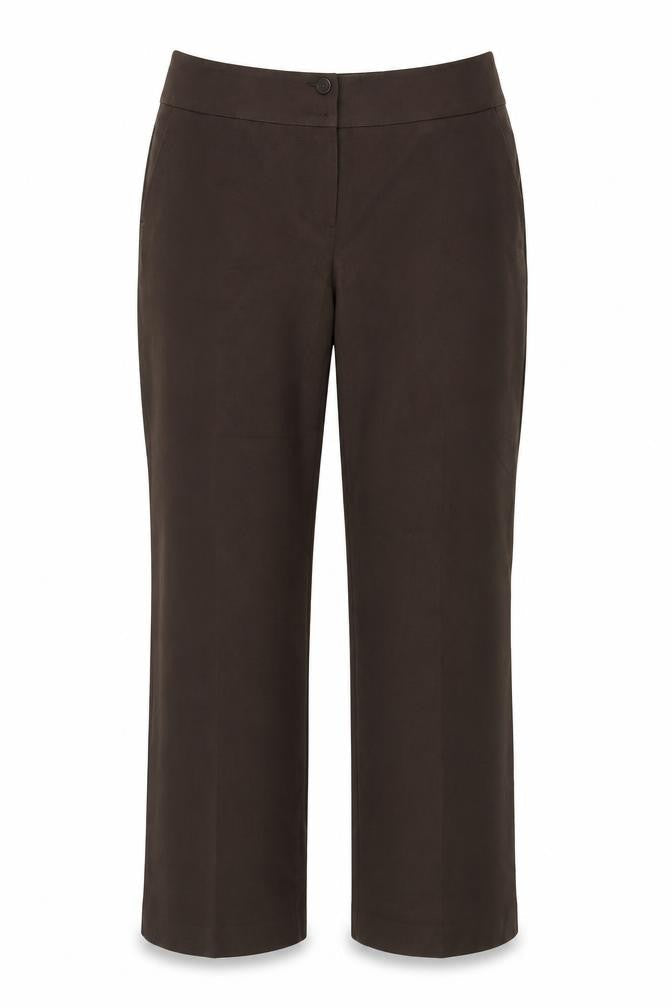 Womens UK Size 12 BHS Classic Fit Business Casual Workwear Brown Trousers