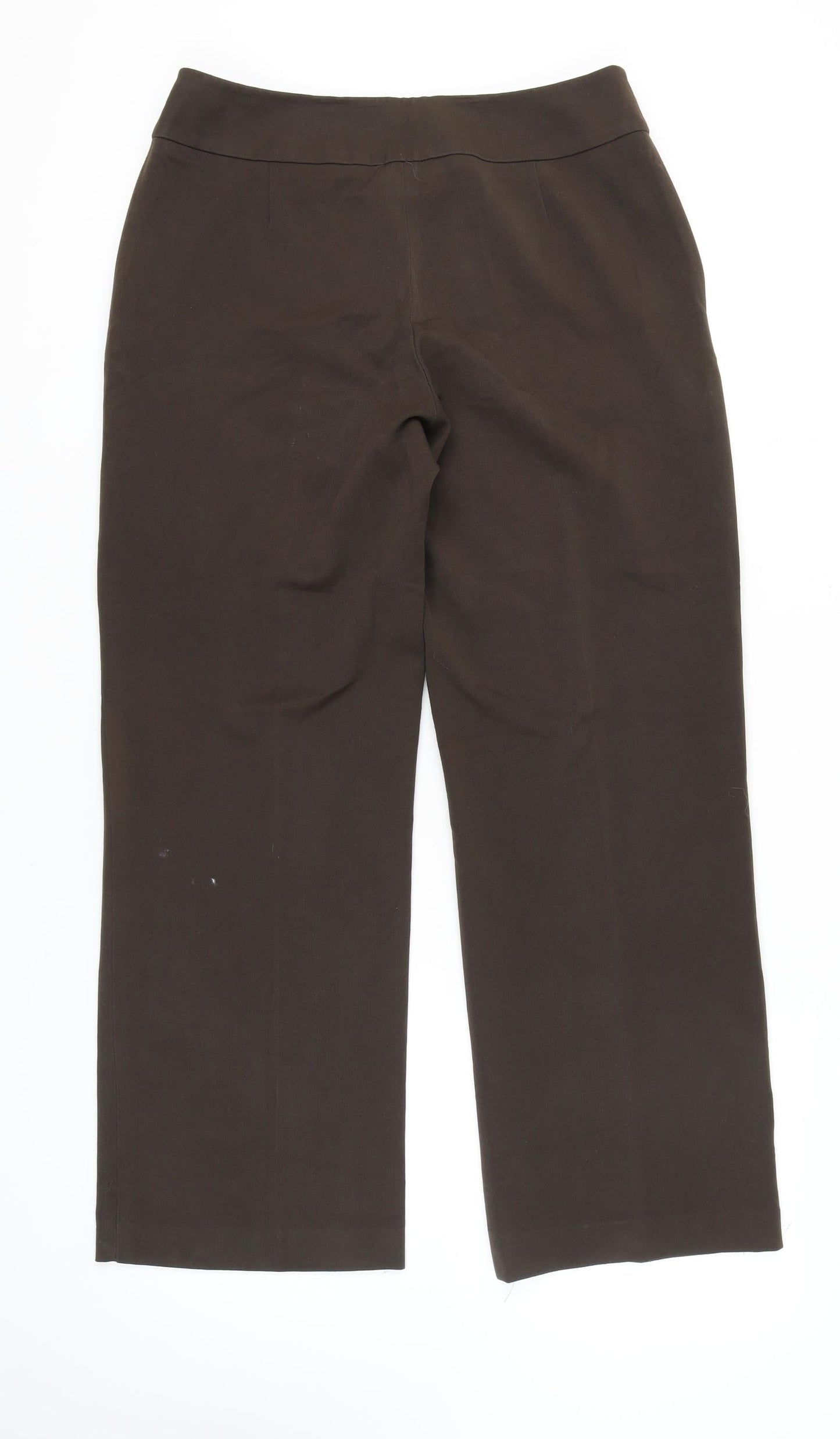 Womens UK Size 12 BHS Classic Fit Business Casual Workwear Brown Trousers