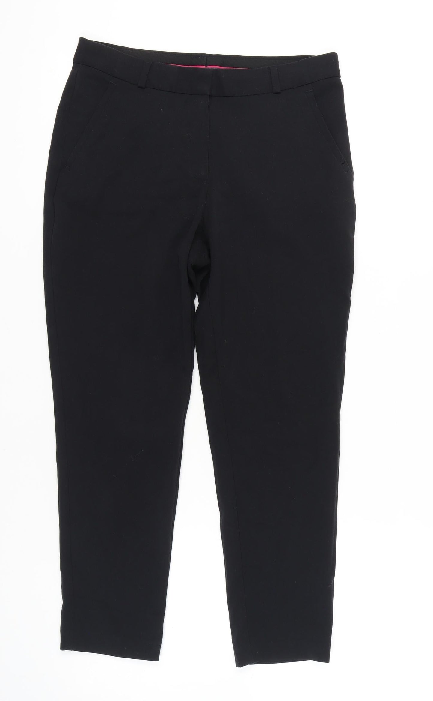 Womens UK Size 10 Marks and Spencer Regular Fit Ankle Black Trousers
