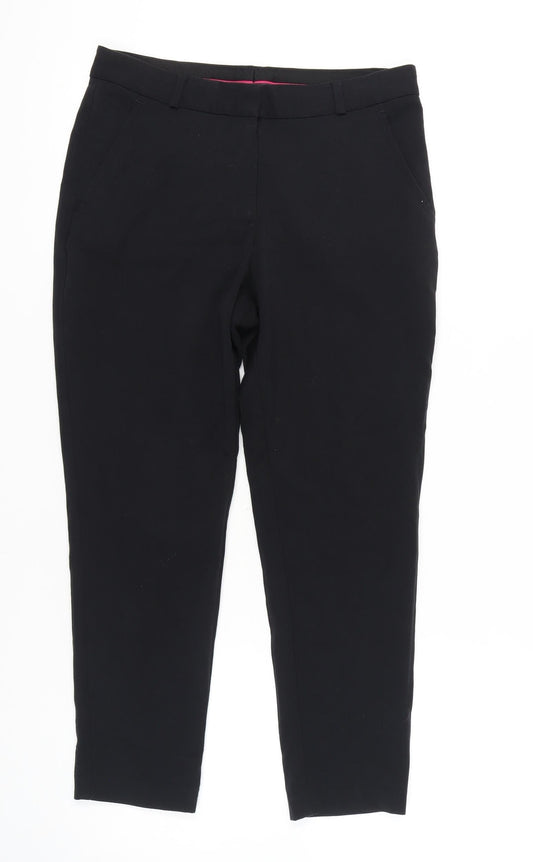 Womens UK Size 10 Marks and Spencer Regular Fit Ankle Black Trousers