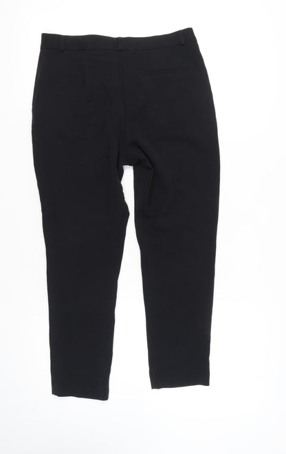 Womens UK Size 10 Marks and Spencer Regular Fit Ankle Black Trousers